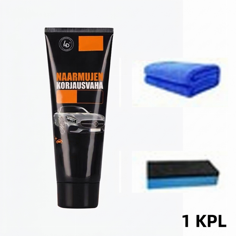 🚗✨ Auton naarmujen häivytys- ja kiillotusaine 120 ml – Poista kevyiden naarmujen näkyvyyttä ja palauta maalipinnan kiilto helposti 🧽