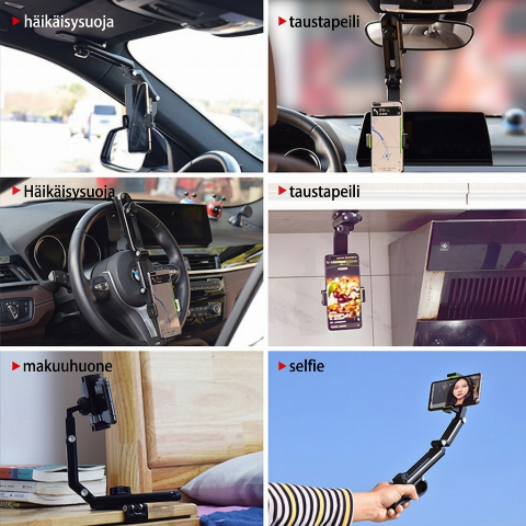 Asenna puhelimesi heti! 360° pyörivä autossa käytettävä puhelinteline