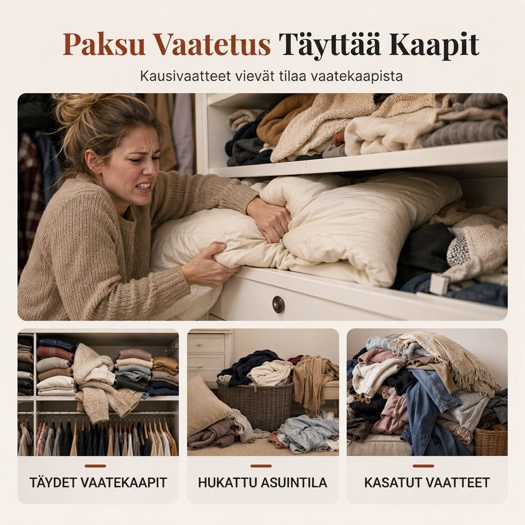 ⏳🔥RAJOITETUN AJAN 50% ALENNUS! ⏰Säilytysjakkaran suojus: Täytä vaatteilla, leveä vetoketju, pestävä, 45x45x23cm🧺🛋️