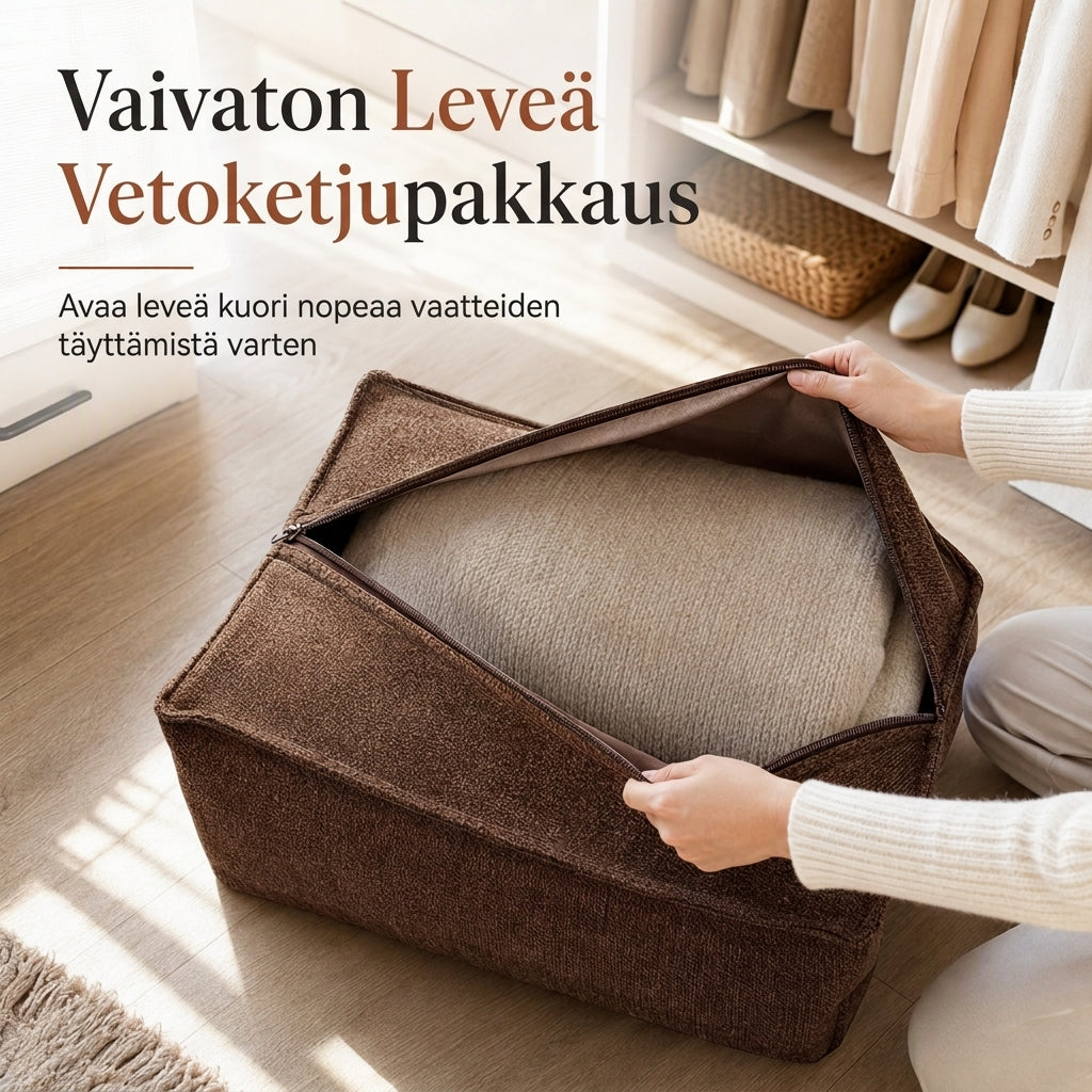 ⏳🔥RAJOITETUN AJAN 50% ALENNUS! ⏰Säilytysjakkaran suojus: Täytä vaatteilla, leveä vetoketju, pestävä, 45x45x23cm🧺🛋️