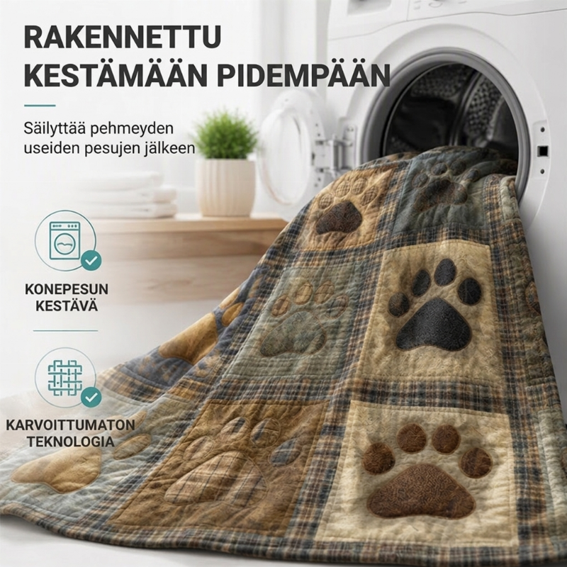 🐾 Suloinen Tassunjälki Peitto – Pehmeä Flanellihuopa Kodikkaisiin Hetkiin