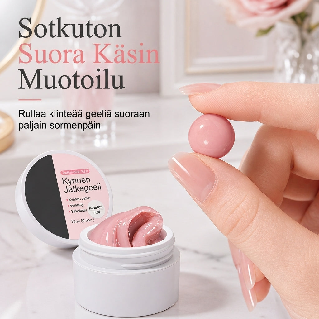 Tarttumaton kiinteä muotoilugeeli kynsien pidennykseen
