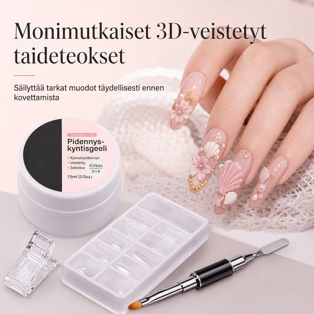 Tarttumaton kiinteä muotoilugeeli kynsien pidennykseen