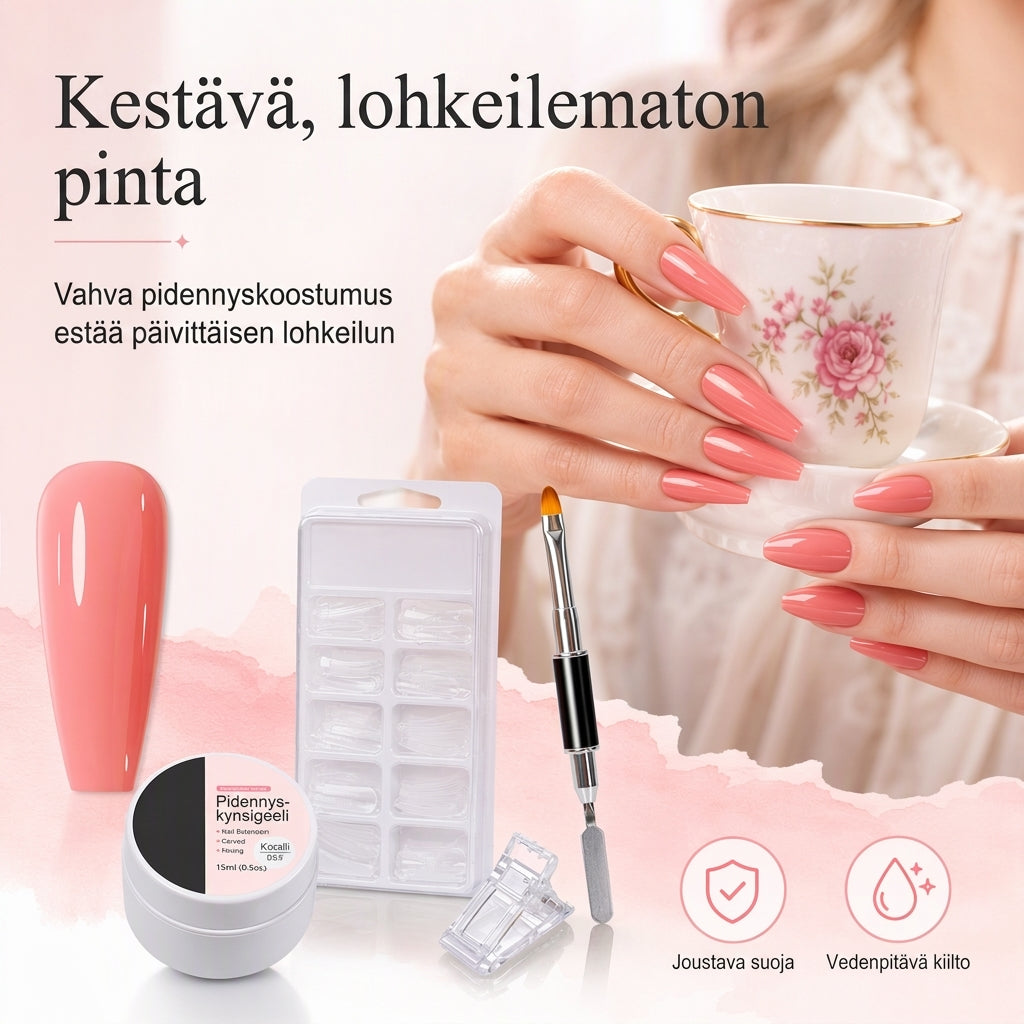 Tarttumaton kiinteä muotoilugeeli kynsien pidennykseen
