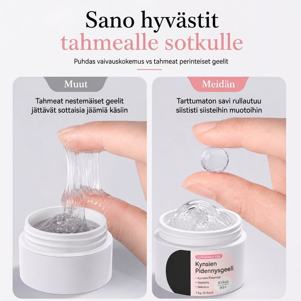 Tarttumaton kiinteä muotoilugeeli kynsien pidennykseen