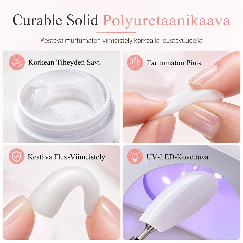 Tarttumaton kiinteä muotoilugeeli kynsien pidennykseen