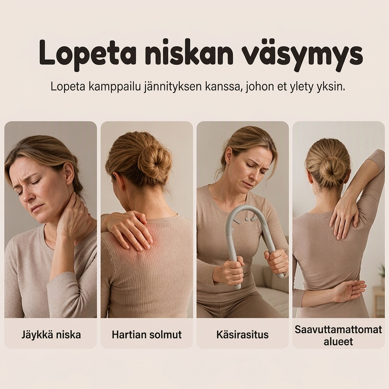 Langaton pitkävartinen hierontalaite