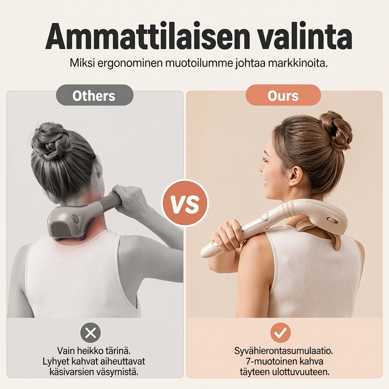 Langaton pitkävartinen hierontalaite