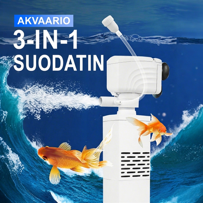 3-in-1-suodinuallas - suodatus, hapettuminen ja veden pumppaus