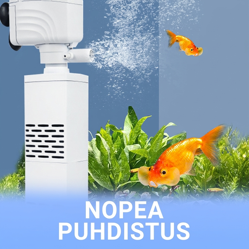 3-in-1-suodinuallas - suodatus, hapettuminen ja veden pumppaus