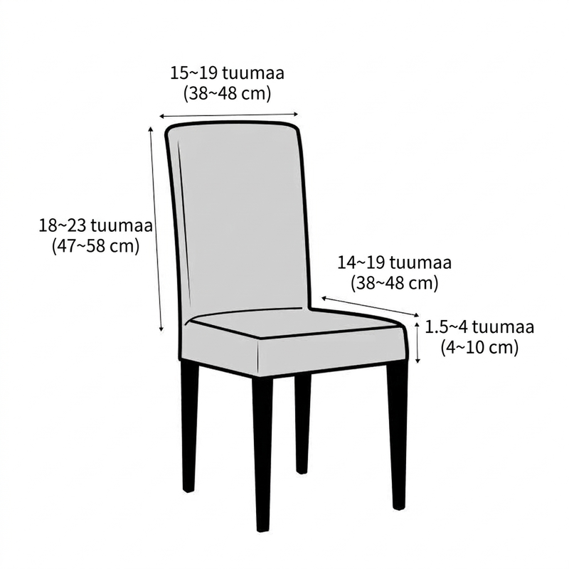Ruudullinen kotituolin suojus