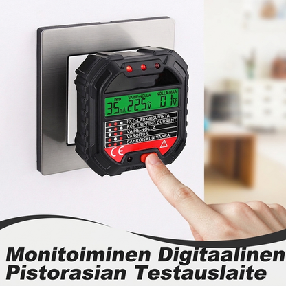 Monitoiminen digitaalinen pistorasiatestaaja