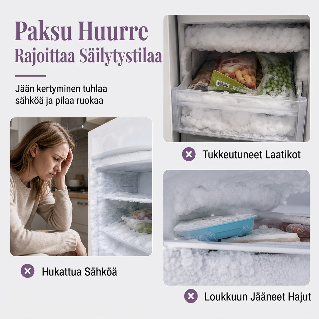 Jääkaapin ja pakastimen sulatus- ja jäänpoisto-suihke