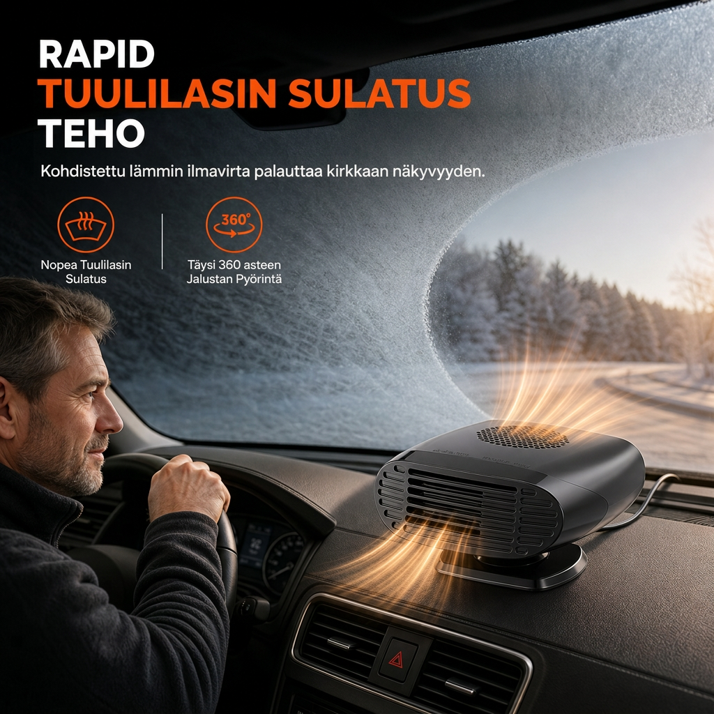 📢 50% ALENNUS! Autolämmitin & tuulilasin sulatuspuhallin – säädettävä lämmin ilma kylmiin aamuihin 🚗❄️