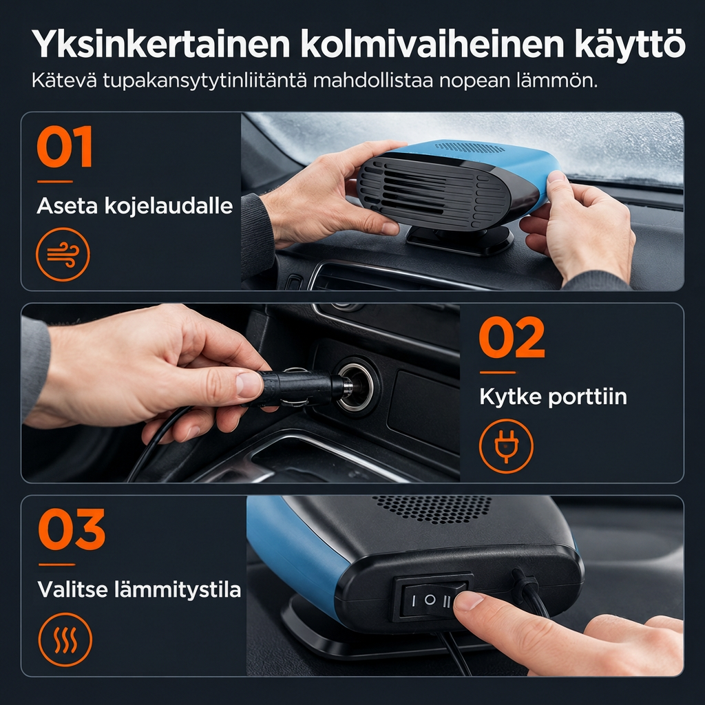 📢 50% ALENNUS! Autolämmitin & tuulilasin sulatuspuhallin – säädettävä lämmin ilma kylmiin aamuihin 🚗❄️