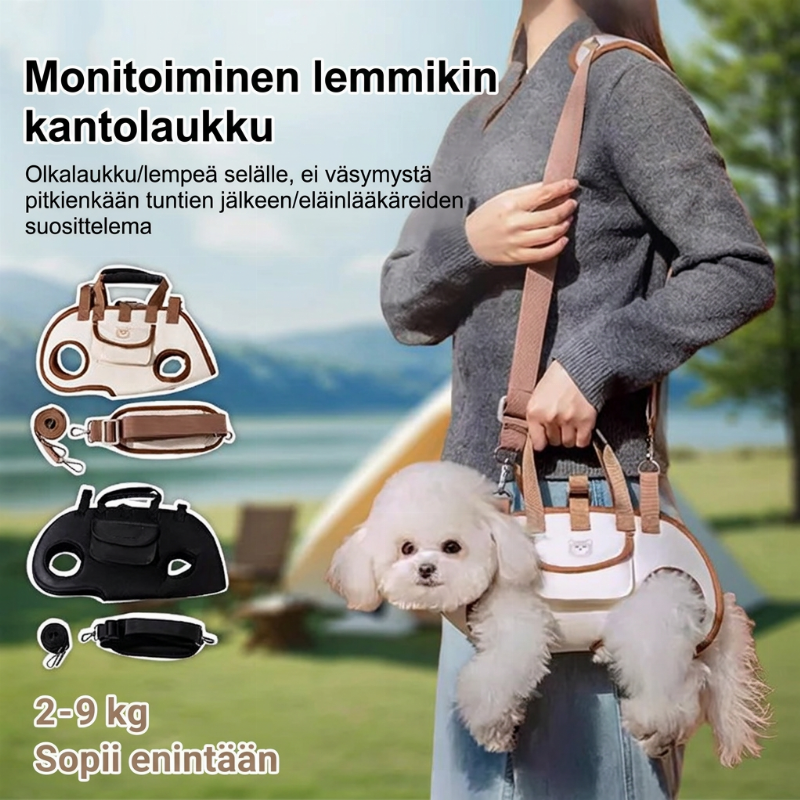 Kannettava ja hengittävä lemmikin kantorinta & reppu