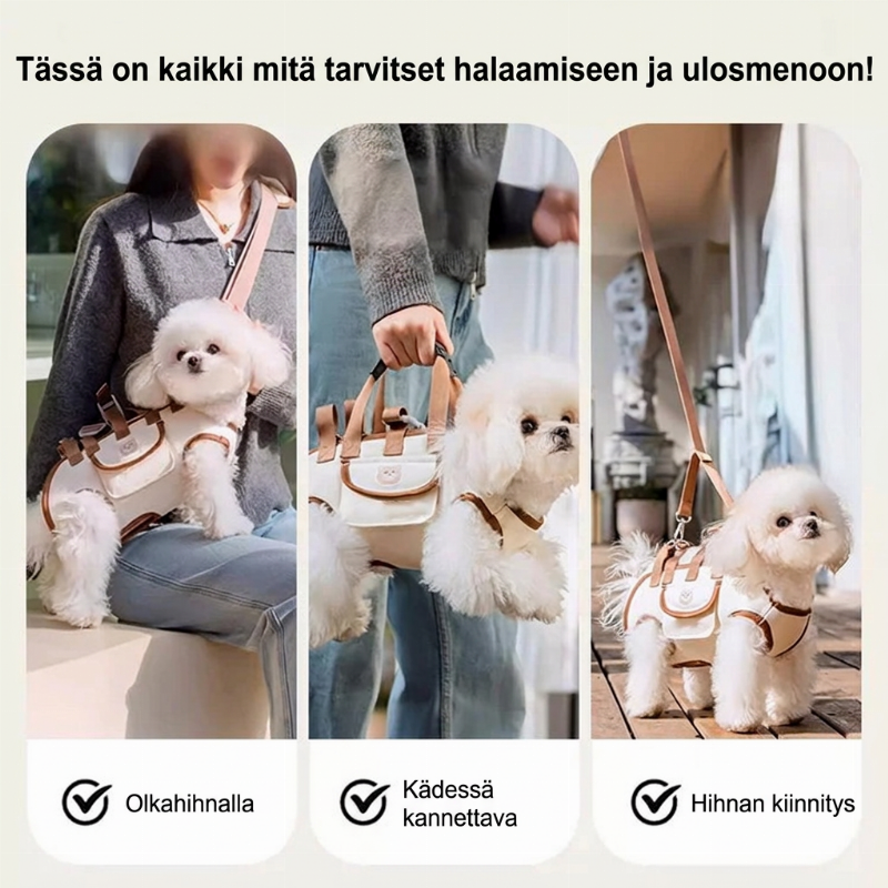 Kannettava ja hengittävä lemmikin kantorinta & reppu