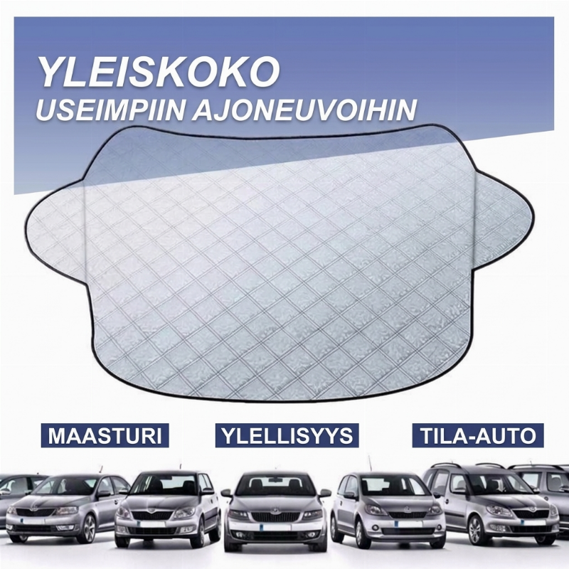☀️❄️Yleistuulilasin suoja aurinkoa ja lunta vastaan – suojaa autosi jäältä, huurreelta ja UV-säteilyltä, helppo asentaa ja säilyttää ✨