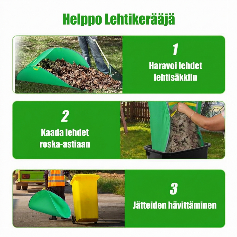 🌿Green Leaf Collection -puutarhan lehtienkeruuteltta