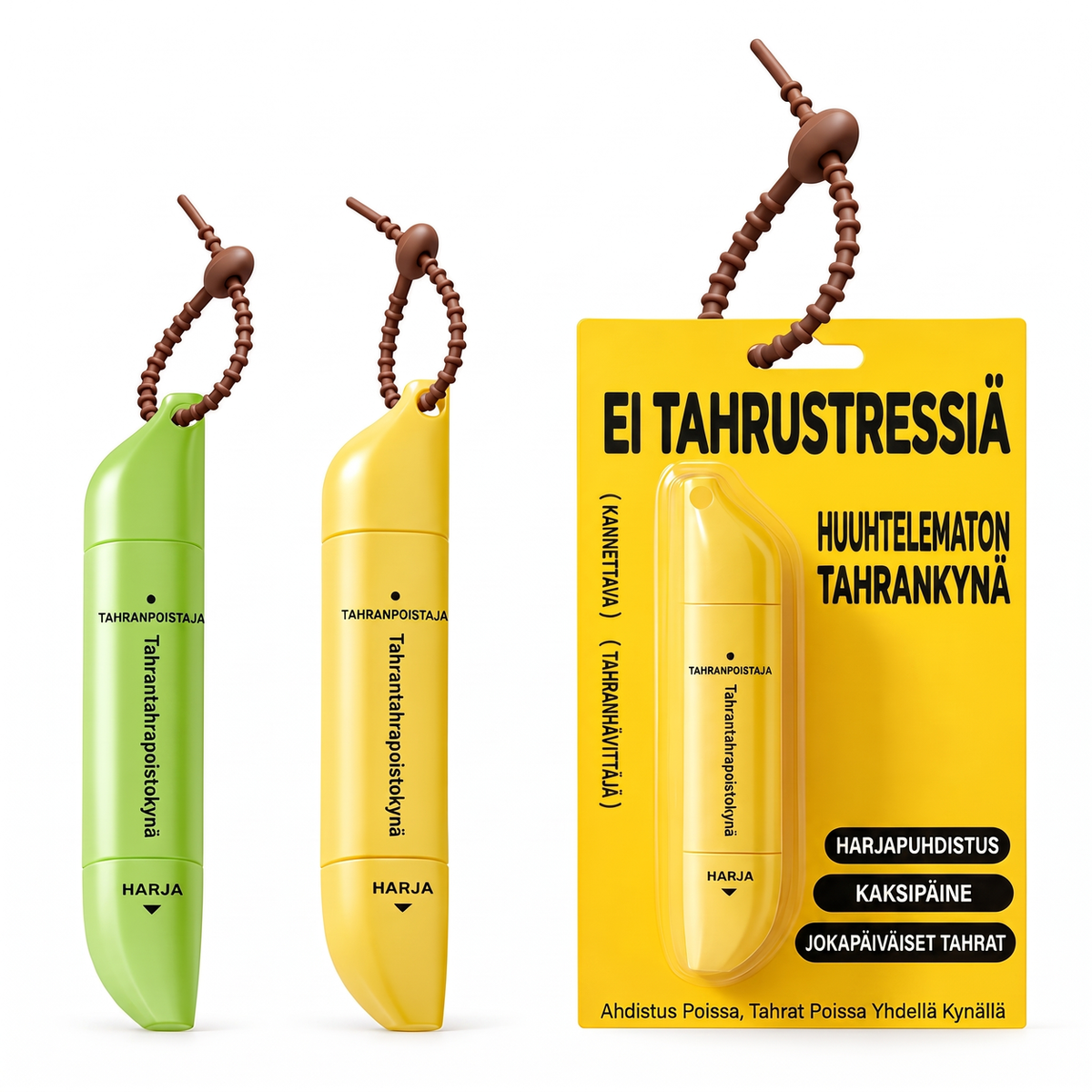 Kannettava kaksipäinen tahranpoistokynä
