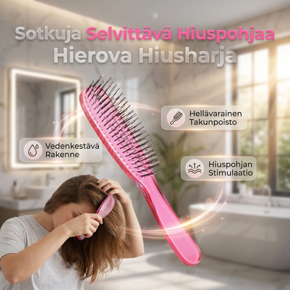 💇 Kannettava harjaustenpoisto- ja päänahkahierontaharja