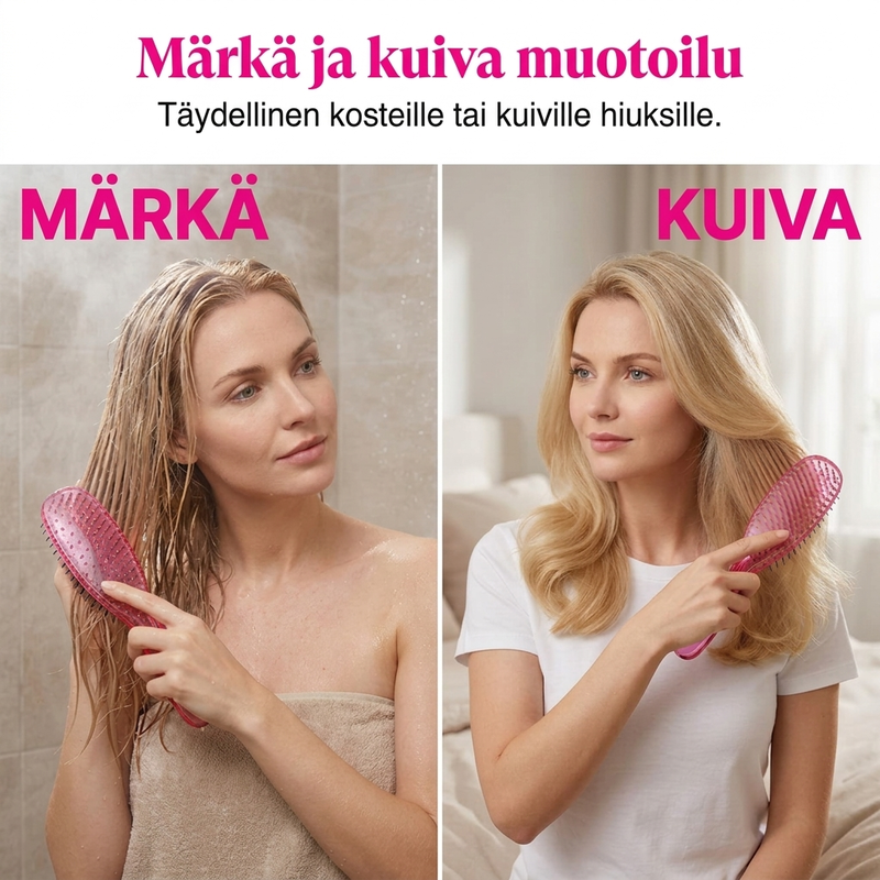 💇 Kannettava harjaustenpoisto- ja päänahkahierontaharja
