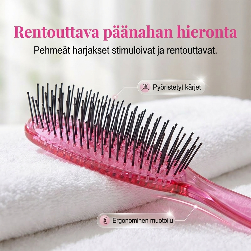 💇 Kannettava harjaustenpoisto- ja päänahkahierontaharja