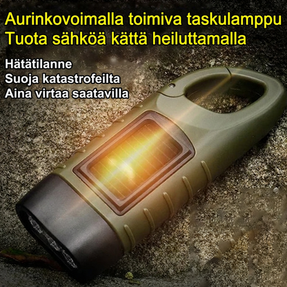 🔥🎁 Uutuus! -50% alennus 💥 Kannettava ulkokäyttöinen aurinkovalaistu taskulamppu 🔦