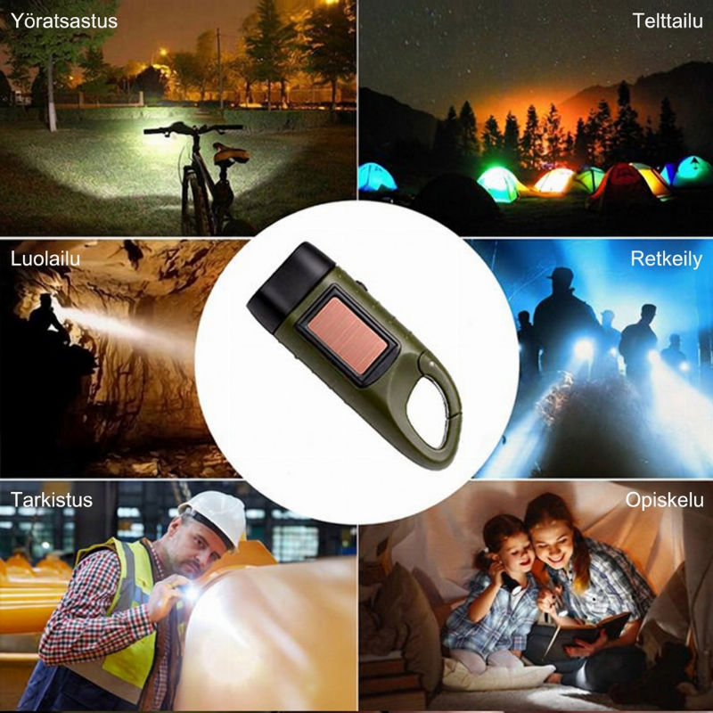 🔥🎁 Uutuus! -50% alennus 💥 Kannettava ulkokäyttöinen aurinkovalaistu taskulamppu 🔦