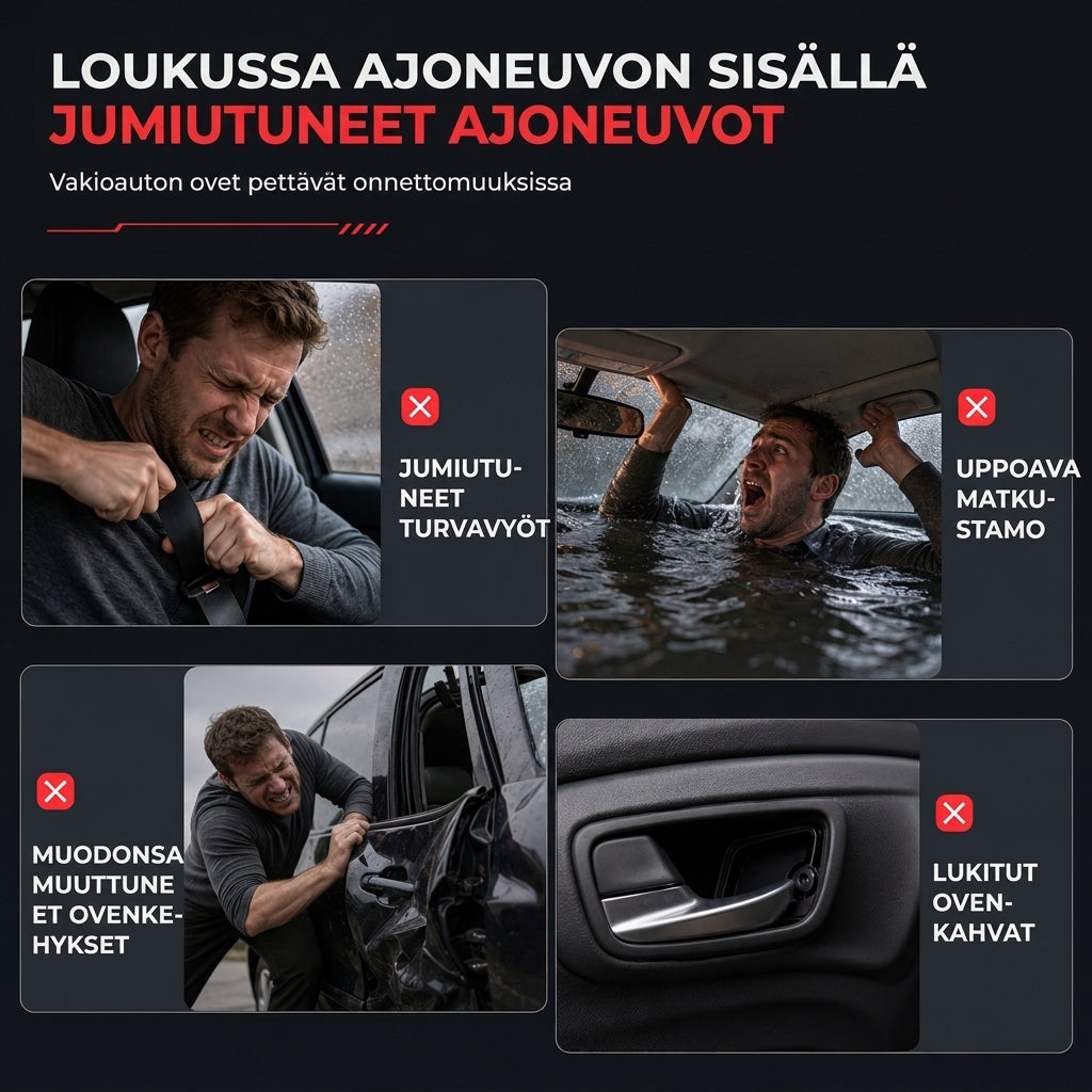 Mini kannettava auton turvasovellus ja ikkunan rikkoja
