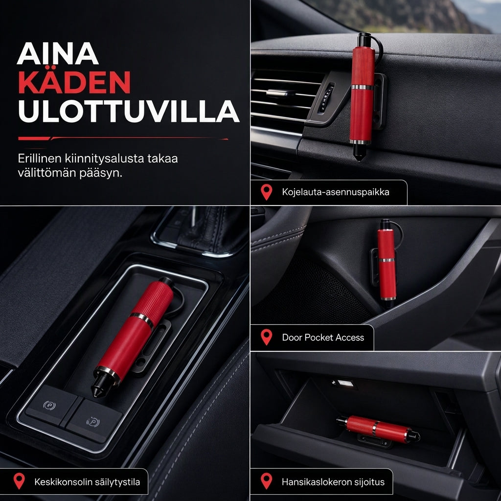 Mini kannettava auton turvasovellus ja ikkunan rikkoja