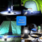 Aurinkovoimalla toimiva sisäänvedettävä camping-valaisin
