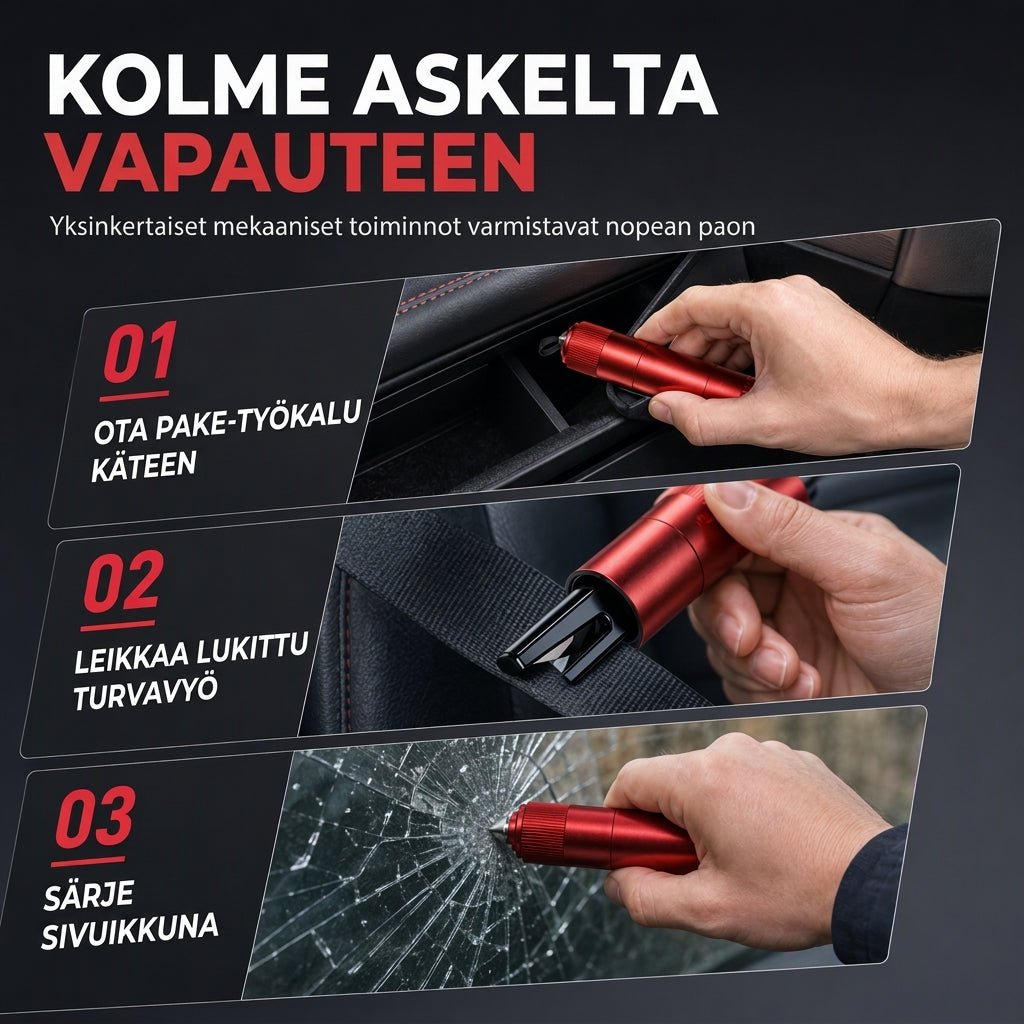 Mini kannettava auton turvasovellus ja ikkunan rikkoja