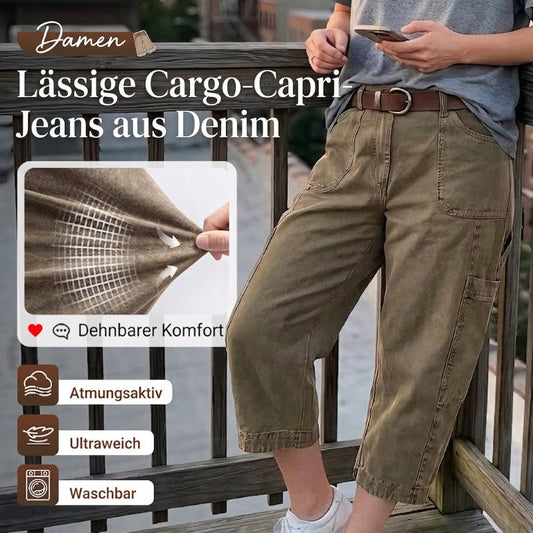 📢Keskikauden ale: −50 % vain rajoitetun ajan⏰👖 Rentoja cargo-caprihousuja naisille – mukavat 3/4-housut, joissa on runsaasti taskuja, täydelliset arkeen, matkoille ja kesään ☀️