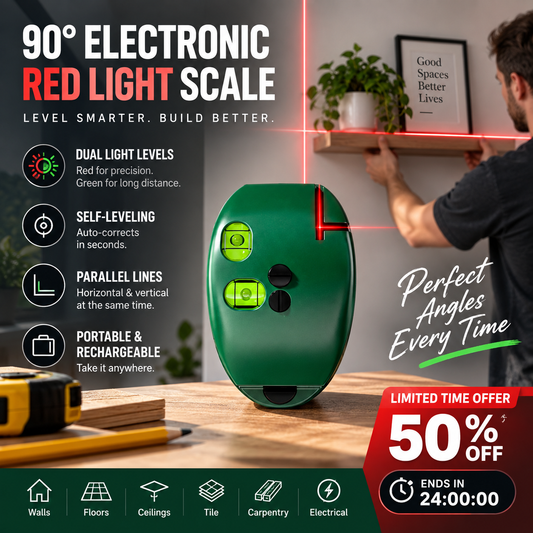📐 90° laserlinjaari – tarkka infrapunaviiva laatoitukseen ja DIY-projekteihin! Kestävä ja kannettava. 50% alennus – tilaa nyt! 🔧💪