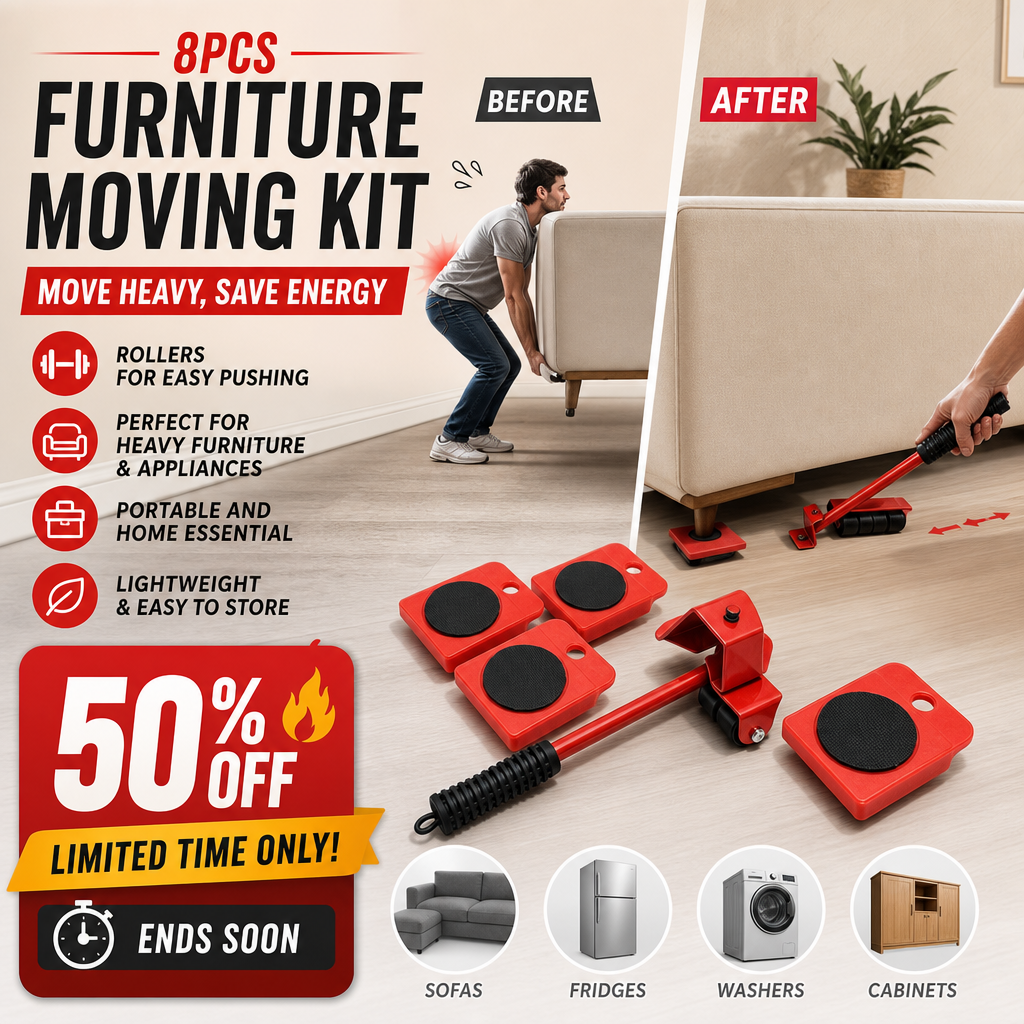 🛋️ Loppuunmyynti -50% ✨ Huonekalujen siirtosarja — Nosta ja liu'uta, 360° kääntyvä 🏠