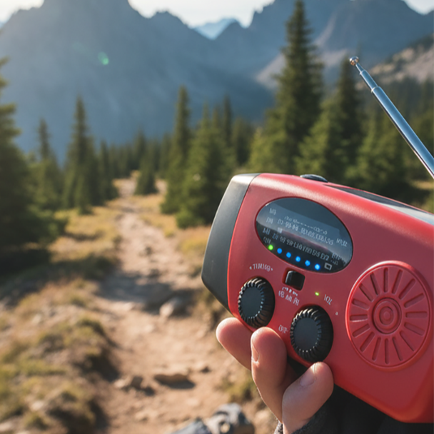 📻50% ALENNUS NYT! Monitoiminen kannettava aurinkoenergialla toimiva hätäradio – käsivirtakäyttöinen NOAA-sääradio taskulampulla, SOS-hälytyksellä ja puhelimen laturilla, selviytymisvaruste campingiin, myrskyihin ja sähkökatkoihin